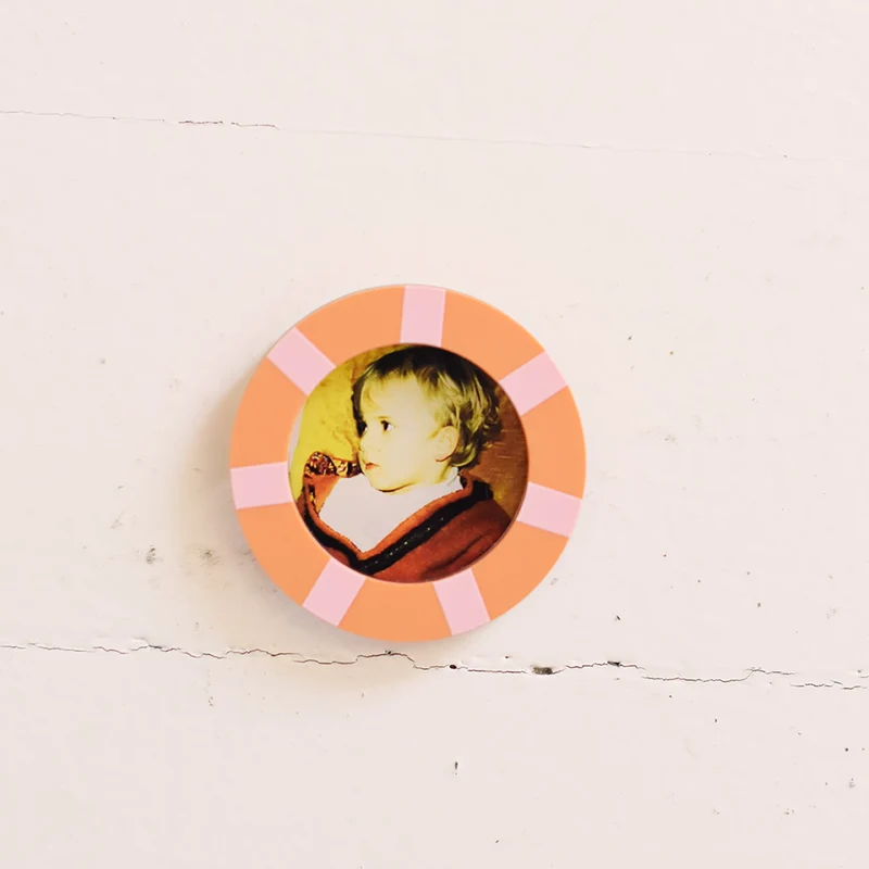 Mini cadre photo motif rayures