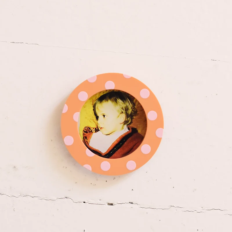 Mini cadre photo motif pois