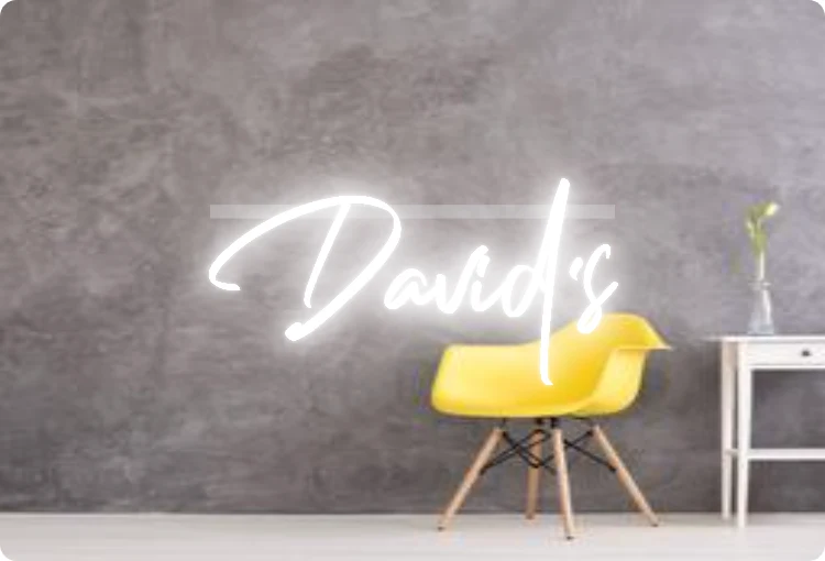 Custom text: David's