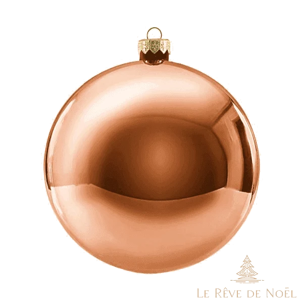 Boule de Noël brillante XXL cuivrée