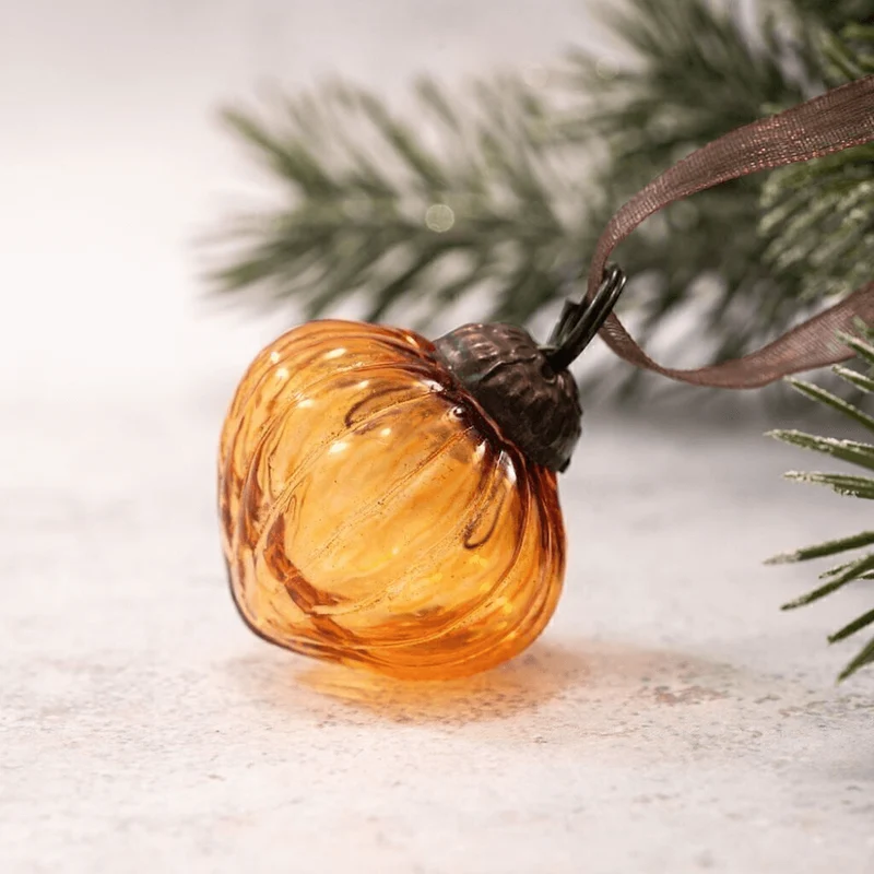 Set de 6 boules de Noël miel
