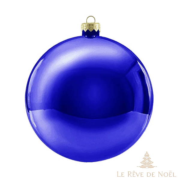 Boule de Noël brillante XXL bleu foncé