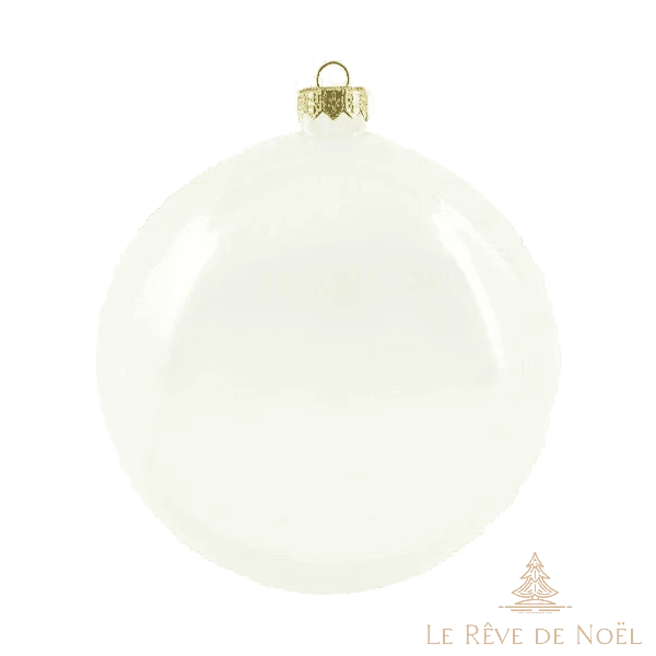 Boule de Noël brillante XXL blanche