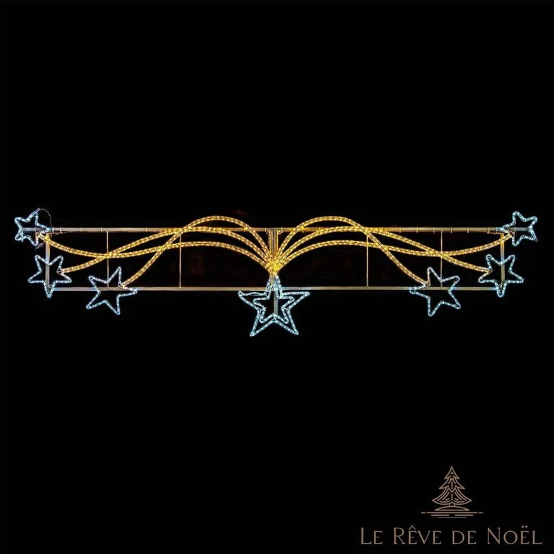 Décor de rue de Noël - Ligne étoilée 3,5m