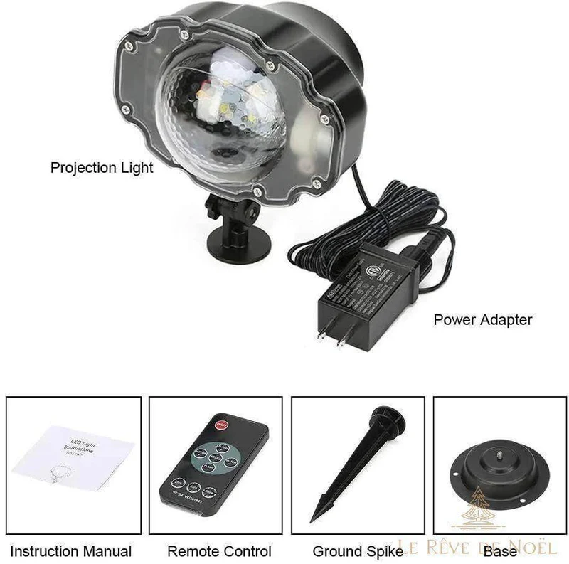 Projecteur noël chute de neige