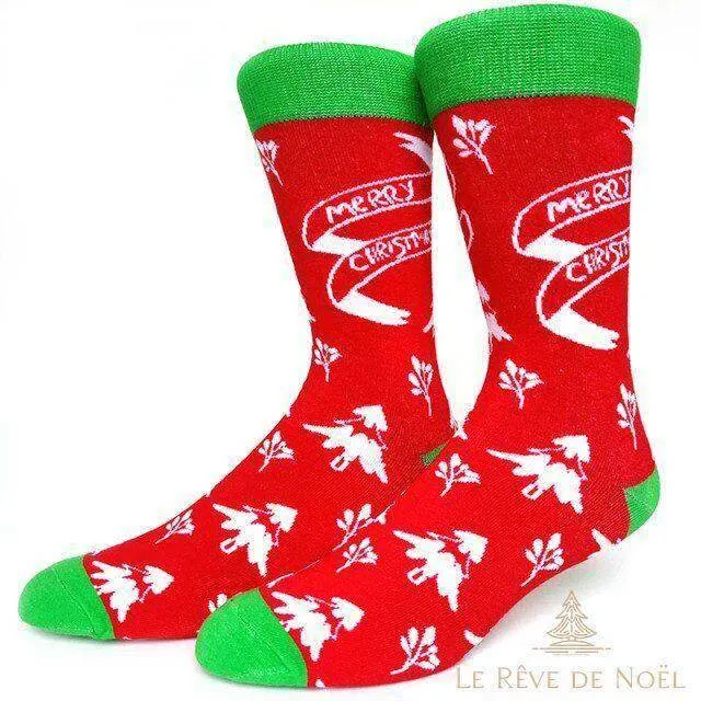Chaussettes de Noël rouge