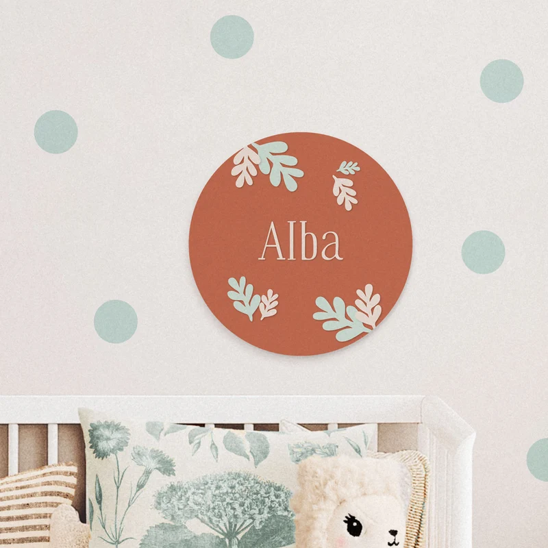 Round Acrylic Terracotta Plants - Customizable Name