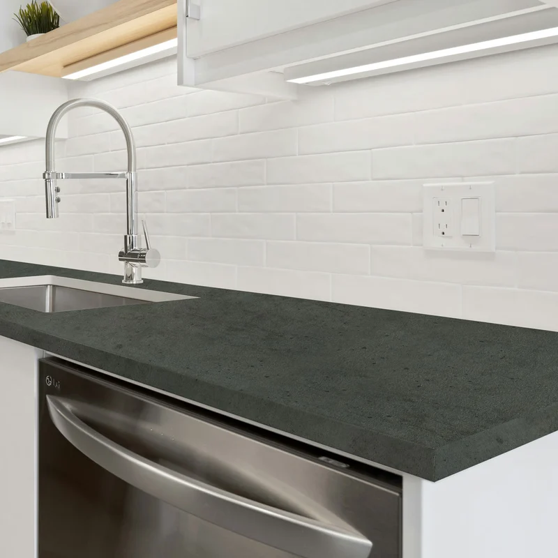 Kitchen Top Adhesive Film - Dark Grey Cement