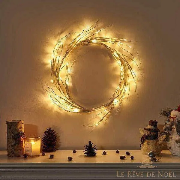 Couronne de Noël lumineuse led