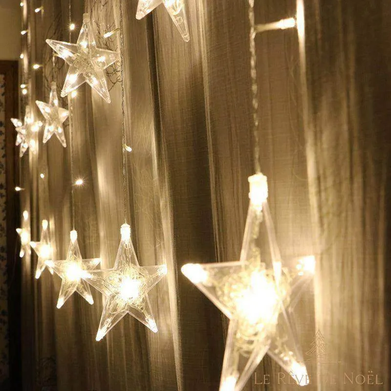 Guirlande lumineuse - Etoiles transparentes