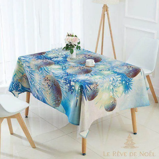 Nappe de Noël bleue