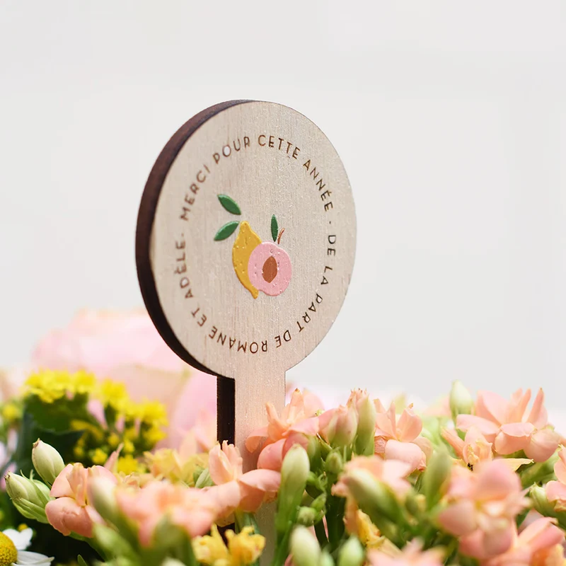 Pique pour bouquet Fin d'année citron