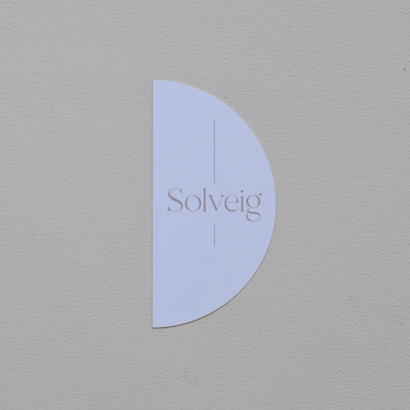 Marque-place demi cercle "Folk" papier