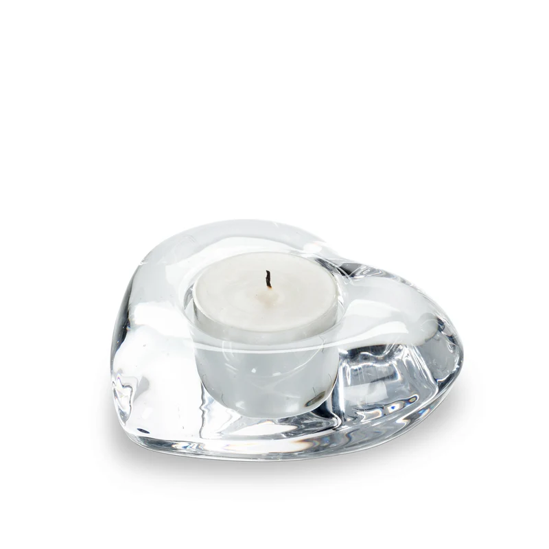 Porte-lampion - Coeur en verre