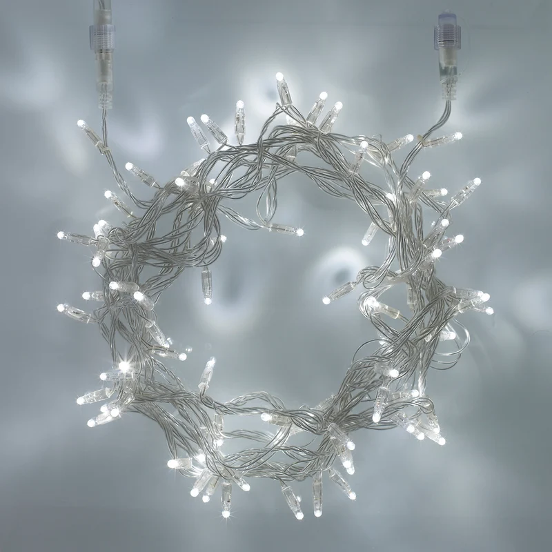 Guirlande Lumineuse Core Connect 10m 100 LED Blanche Câble Transparent Raccordable