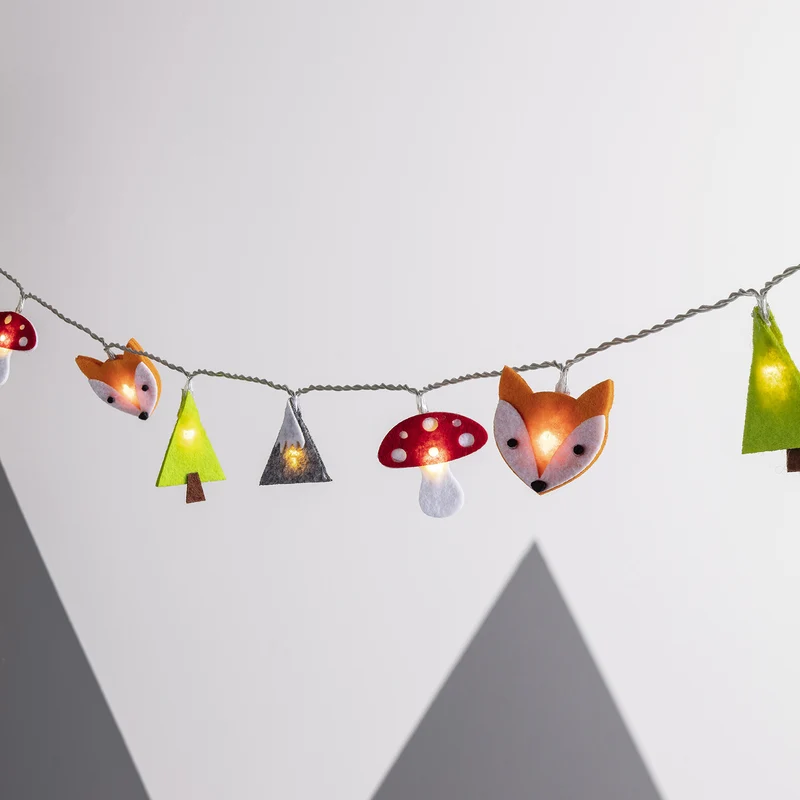 Guirlande Lumineuse Enfant en Feutre Woodland à Piles