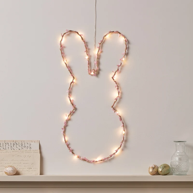Couronne Lapin de Pâques Lumineuse