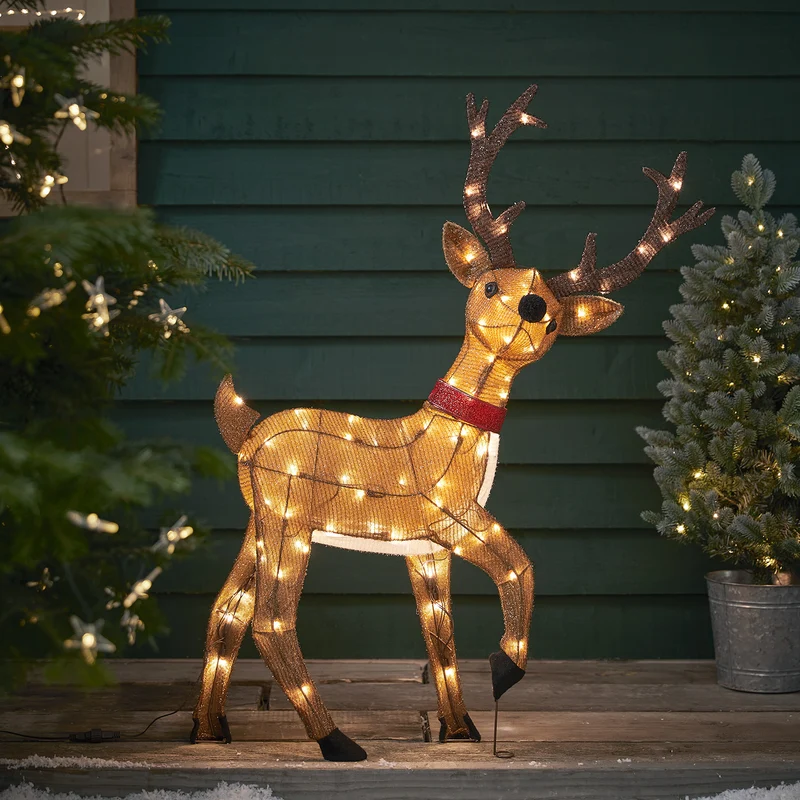 Renne Lumineux, Figurine de Noël à Piles