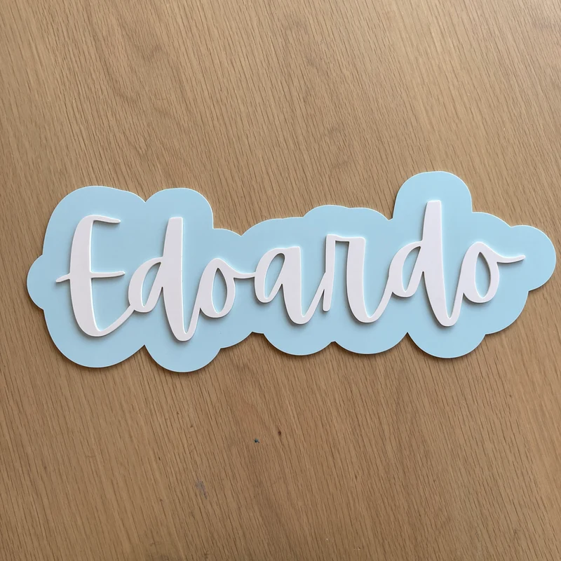 Acrylic Writing Edoardo Big - Mint & Bone