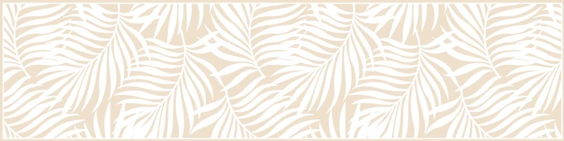 Vinyl Runner 30x120 cm Tropical Leaves Sand