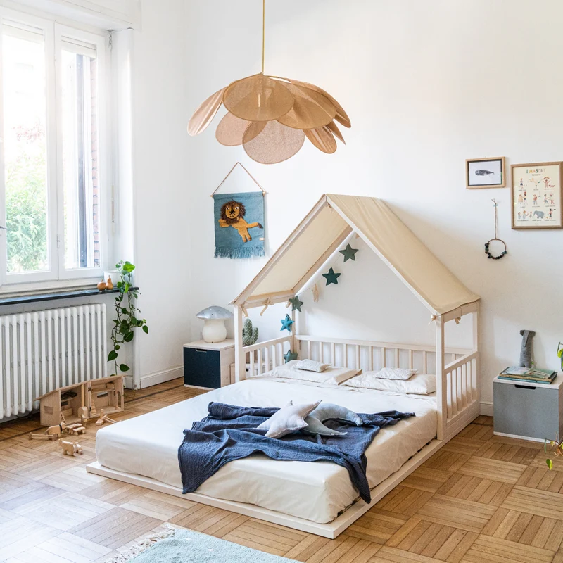 Cama Ettone Ettomio Montessori House - Múltiples tamaños disponibles