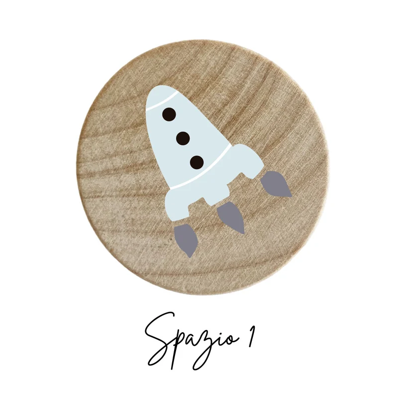 Perilla de madera con diseño de espacio elevado: varios diseños disponibles