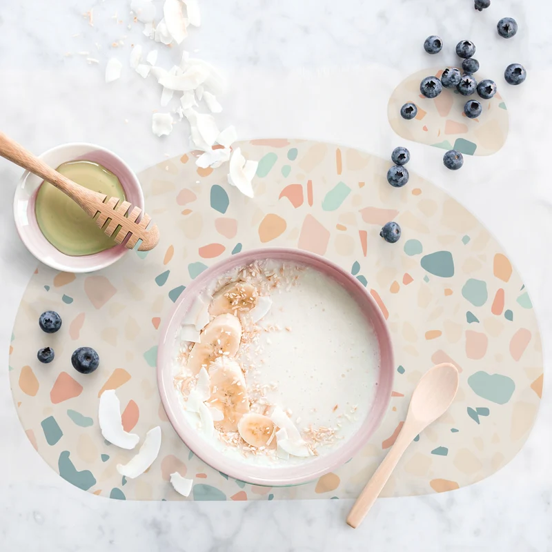 Sets de Table en Terrazzo Coloré - Crème