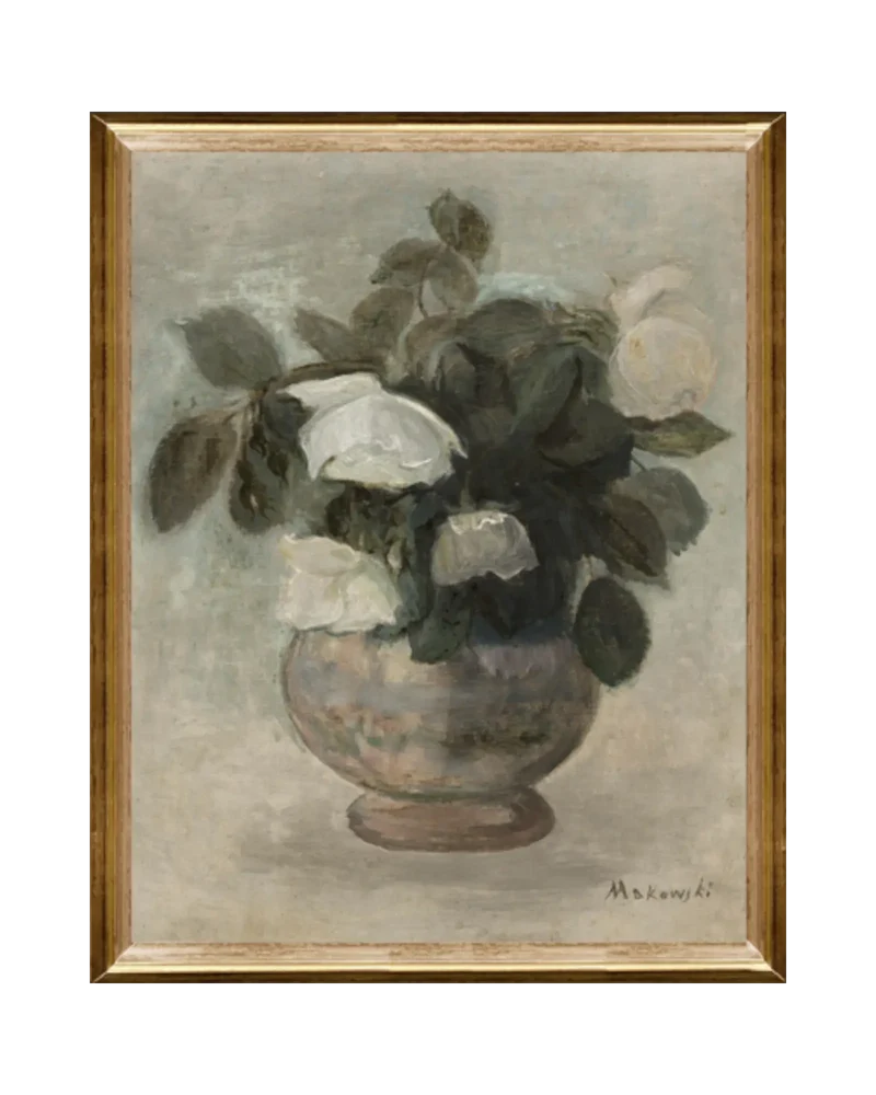 White Rose Toile Encadrée