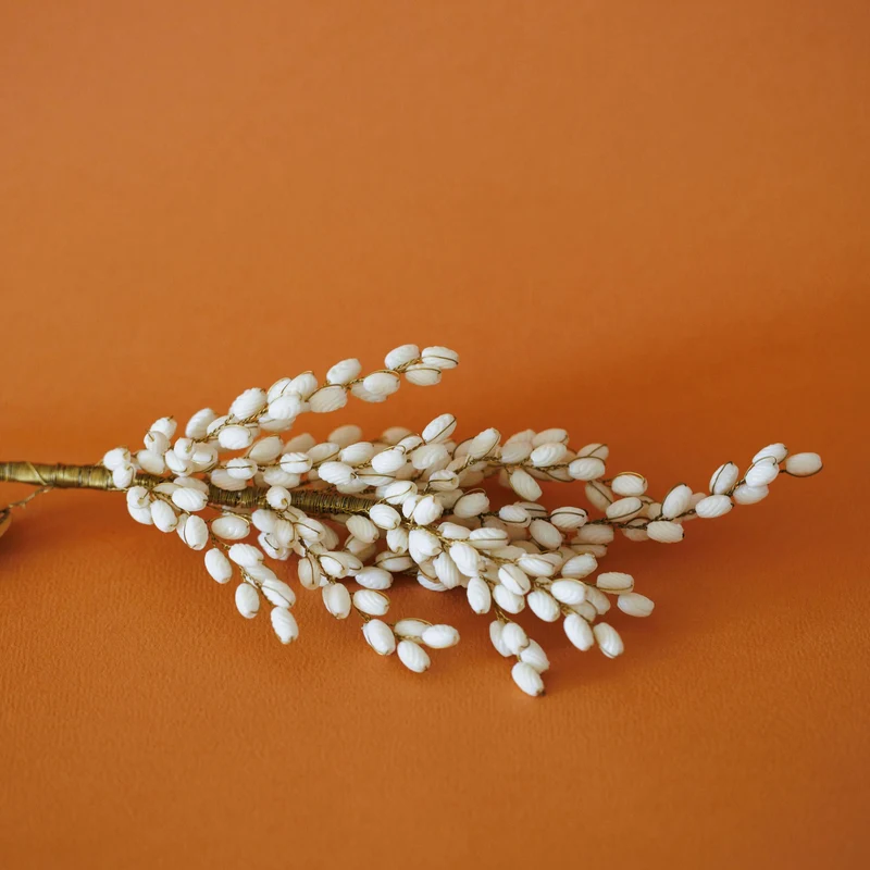 Branchage en laiton blanc