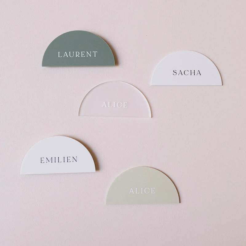 Marque-place demi cercle "Lola"