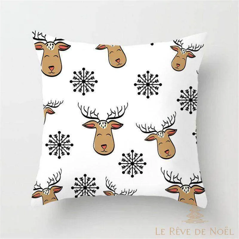 Housse coussin renne de Noël