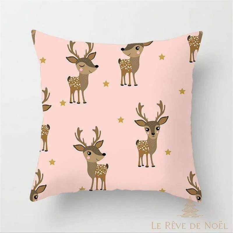 Housse de coussin renne