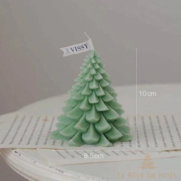 Bougie de Noël sapin vert