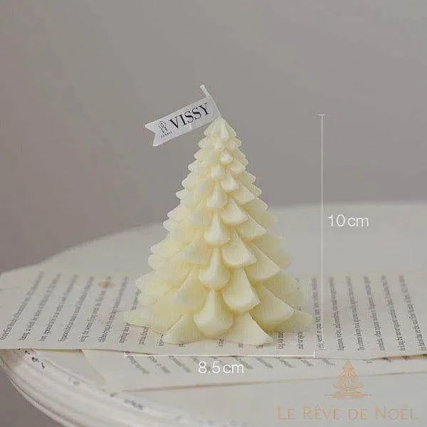 Bougie de Noël Sapin blanc