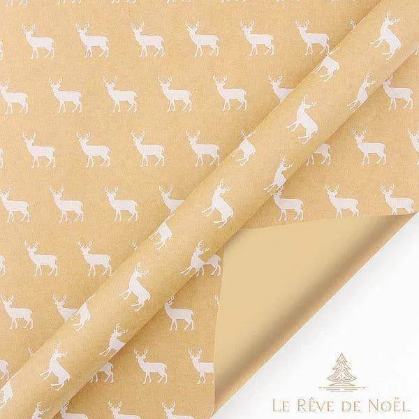 Papier cadeau de Noël - Renne