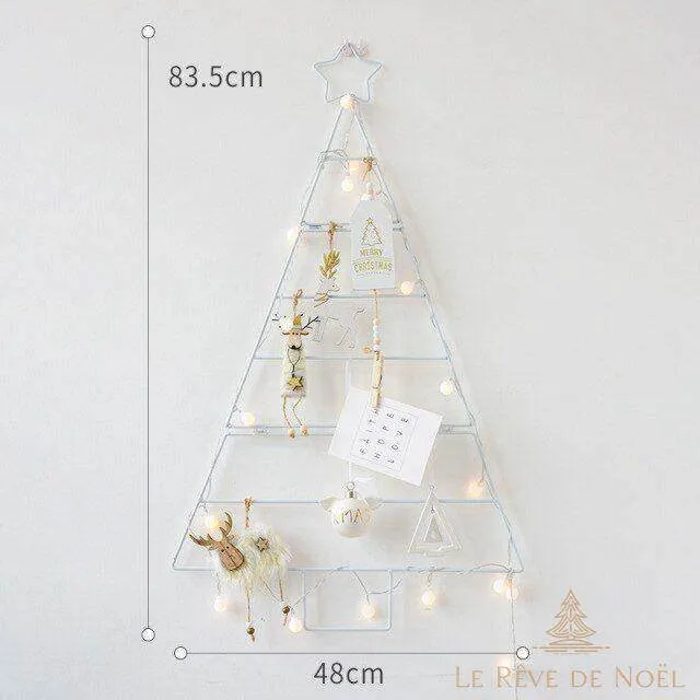 Sapin mural de Noël - Blanc