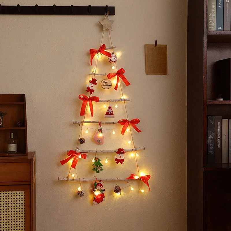 Sapin mural de Noël - Échelle en bois