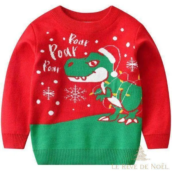 Pull de Noël Dinosaure enfant