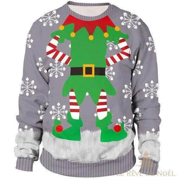 Pull de Noël Homme lutin