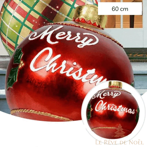 Boule de Noël gonflable géante extérieur