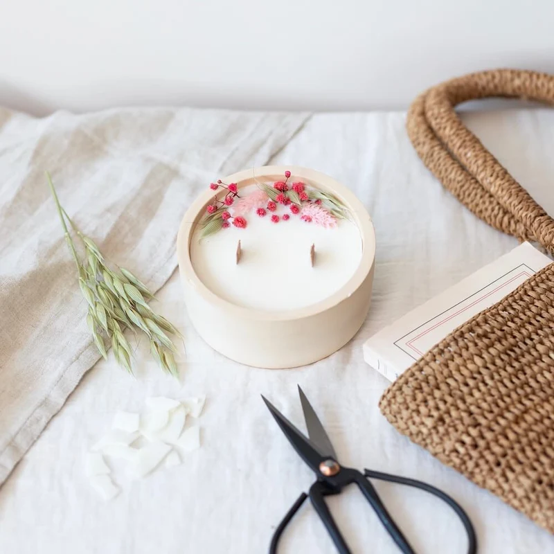 Kit DIY bougie fleurie Hector