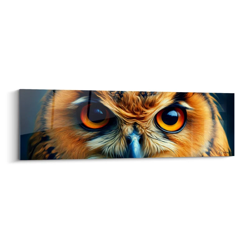 Tableau Chouette fauve aux yeux ambrés perçants - Regard qui透 - Edition Chouette
