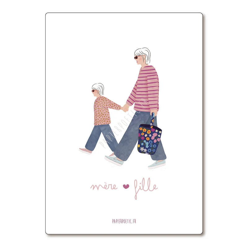 Carte Postale / Card "Matchy matchy mère fille"