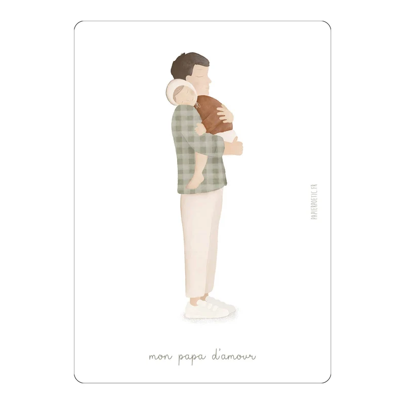 Carte Postale / Card "Mon papa d'amour"
