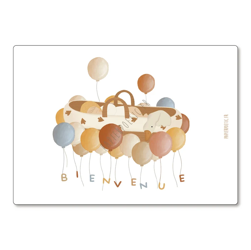 Carte/Card "Berceau ballons"