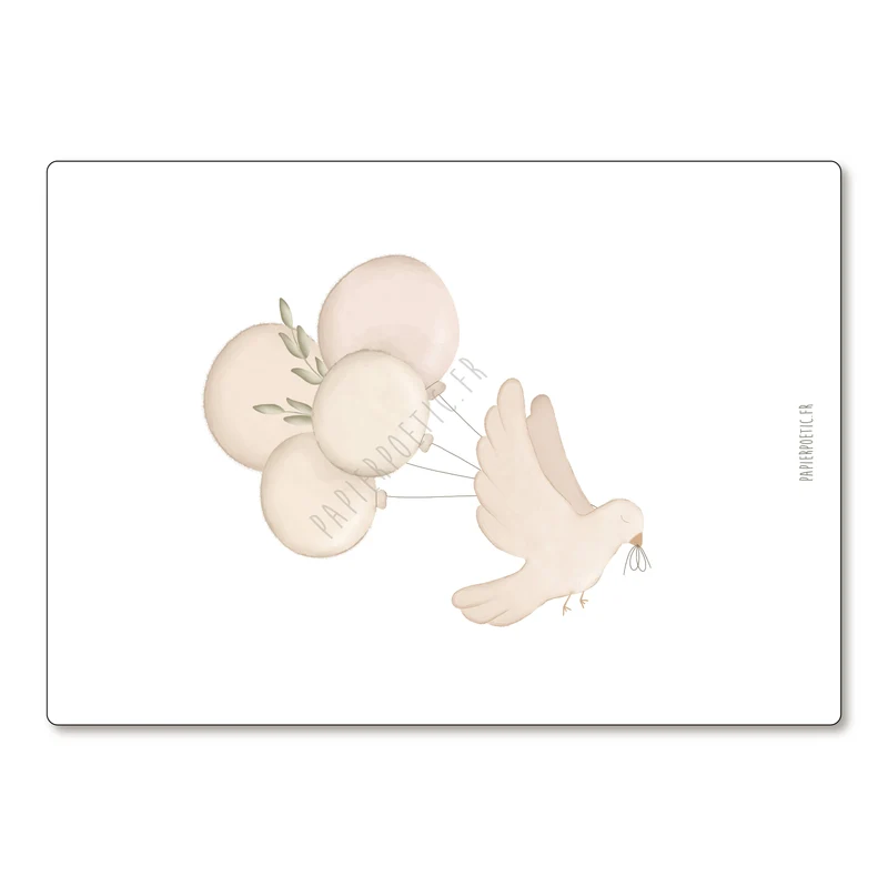 Carte Postale / Card "Colombe Cérémonie"