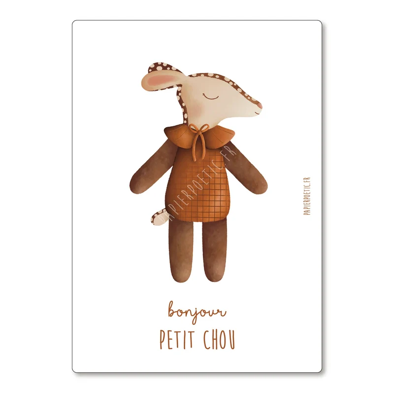 Carte Postale / Card “Doudou Biche”