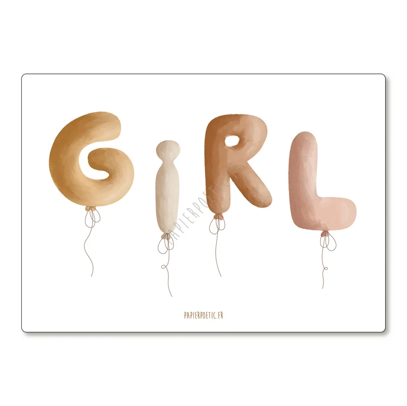 Carte Postale / Card "Ballons Girl"