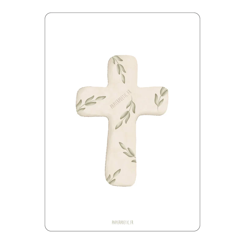 Carte Postale / Card "Croix Feuillage"