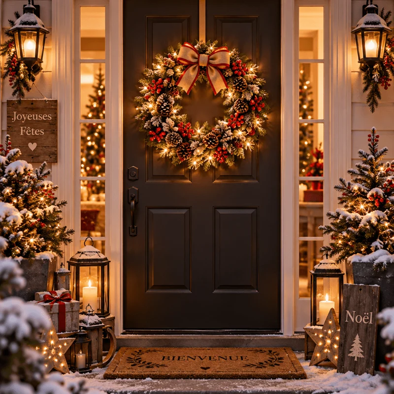 Couronne de Noël Lumineuse LED